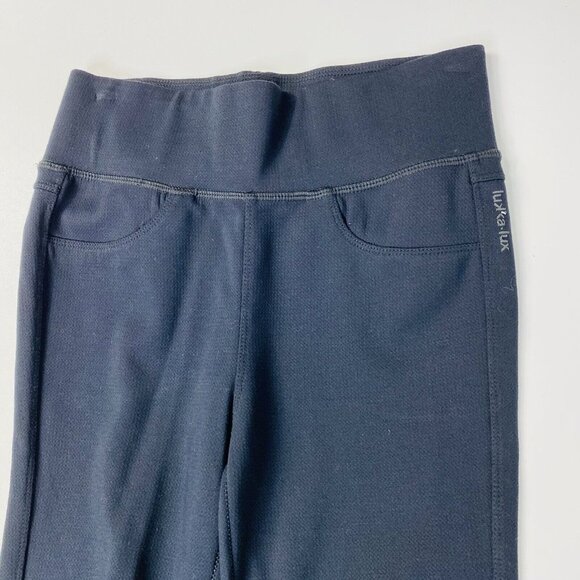 Lukka Lux Womens Black Rayon Nylon Elastic Leggings w/ Zippered Ankle Size XS - Picture 3 of 8